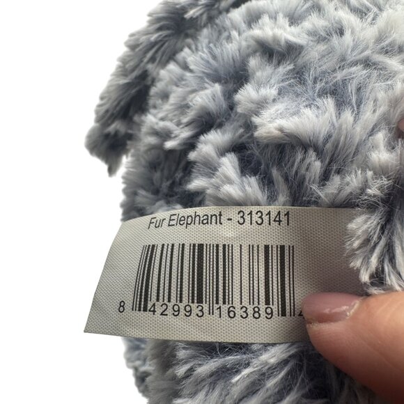Plush Gray Elephant Stuffed Animal Polyester Fiber Soft Toy Ages 3+ Surface Wash - Picture 7 of 7